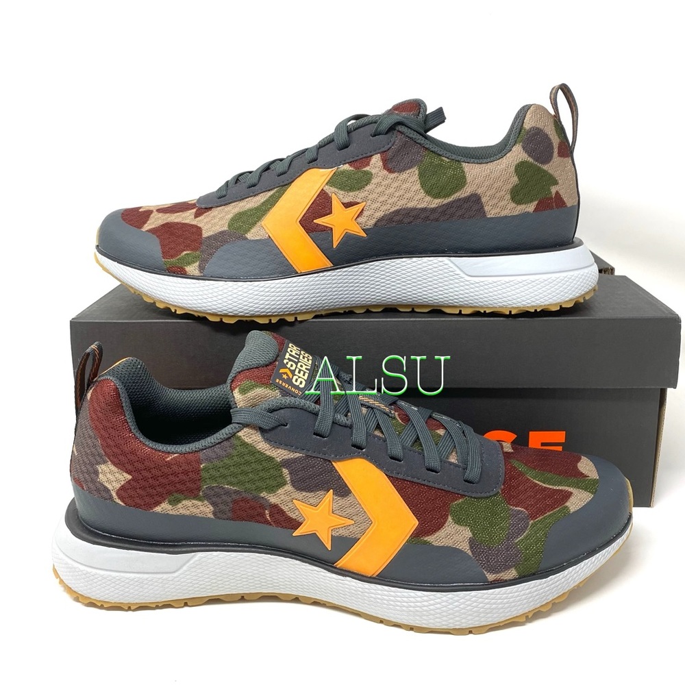 💖MEGA SALE💖Converse Men's  Canvas Low   Star Series Run OX Khaki Camo 166443C - Picture 3 of 11